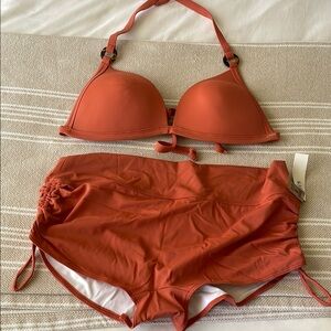 PINK Victoria's Secret Orange Bikini Top and bottom